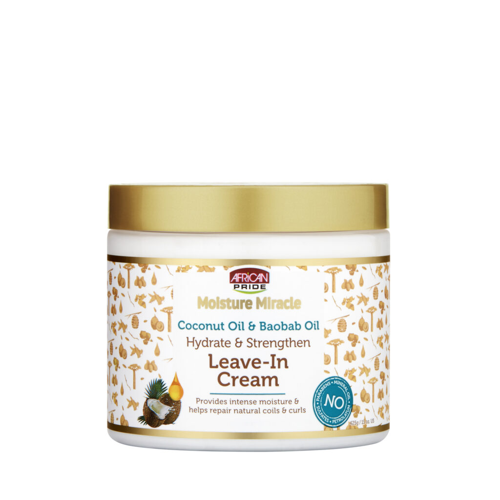 African Pride Moisture Miracle Coconut Oil & Baobab Oil Leave In Cream - Beauty Bar & Supply