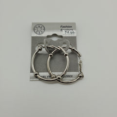 Silver Plated Clip On Hoop Earrings NPK503 - Beauty Bar & Supply