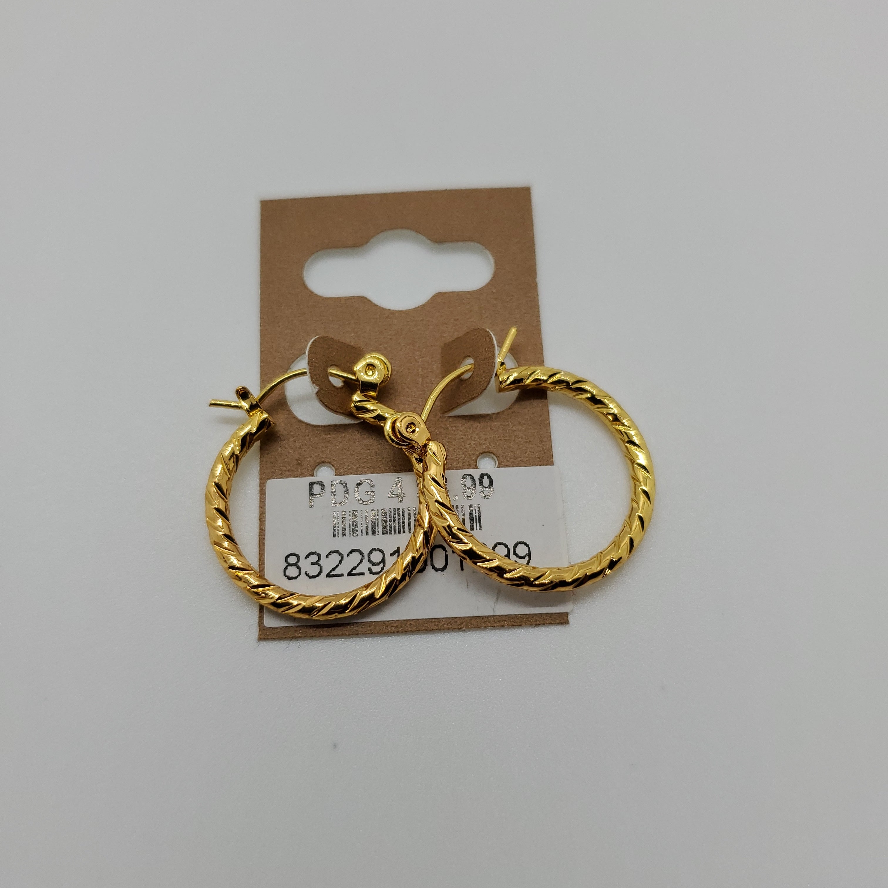 Diva KT.G.F. Pincatch Hoop Earrings PDG4 - Beauty Bar & Supply