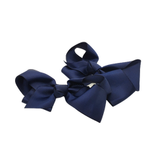 Fabric Nylon Bow" 5 Navy (2pcs) - Beauty Bar & Supply