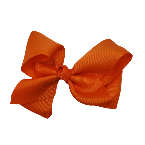 Fabric Nylon Bow 5" Orange - Beauty Bar & Supply