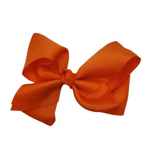 Fabric Nylon Bow 5&quot; Orange - Beauty Bar & Supply
