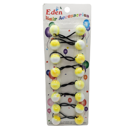 Eden Hair Accessories 20MM Balls 8pc 2 Tone - Beauty Bar & Supply