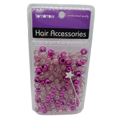 Tomorrow Large Bead Fuschia/Clear Glitter #TBR622MHPC - Beauty Bar & Supply