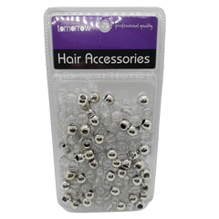 Tomorrow Large Bead Silver/Clear Silver Glitter #TBR622MSC - Beauty Bar & Supply