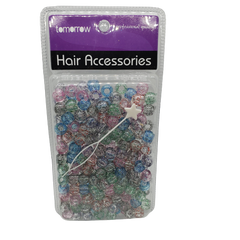 Tomorrow Large Bead Assorted Clear Glitter #TBR622GAM - Beauty Bar & Supply