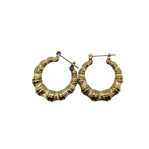 Diva Round Bamboo 3/4" Earrings HP44 HP120G - Beauty Bar & Supply