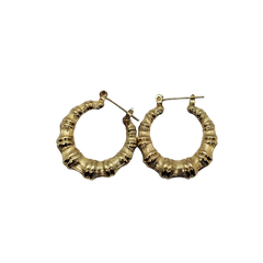 Diva Round Bamboo 3/4" Earrings HP44 HP120G - Beauty Bar & Supply