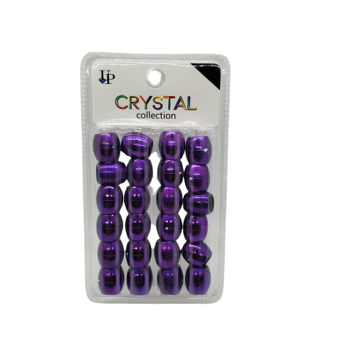 Crystal Collection Plastic Metallic Jumbo Hair Beads DNV-0668 - Beauty Bar & Supply