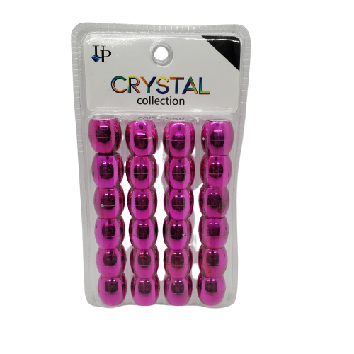 Crystal Collection Plastic Metallic Jumbo Hair Beads DNV-0668 - Beauty Bar & Supply