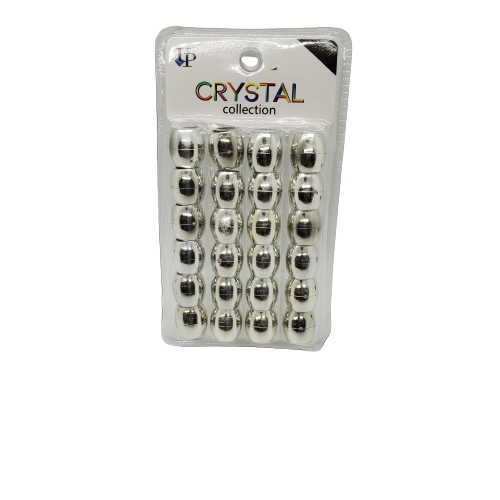 Crystal Collection Plastic Metallic Jumbo Hair Beads DNV-0668 - Beauty Bar & Supply