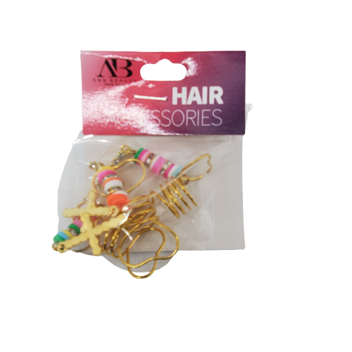 Ana Beauty Hair Ring Accessories Collection-Rhinestone Cross ABD0748G - Beauty Bar & Supply