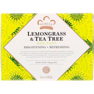 Nubian Heritage Lemongrass & Tea Tree Bar Soap - Beauty Bar & Supply