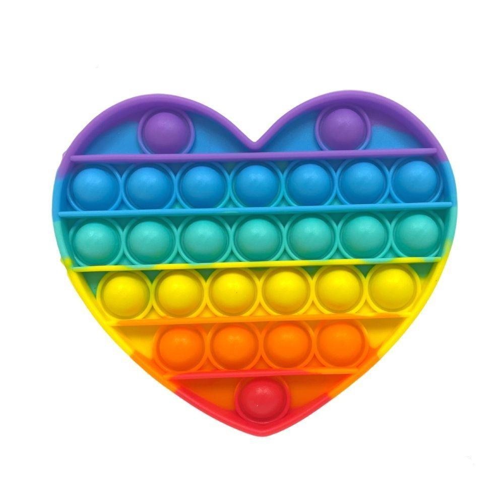 Push Bubble Pop It Rainbow Silicone Fidget Sensory Toy - Beauty Bar & Supply