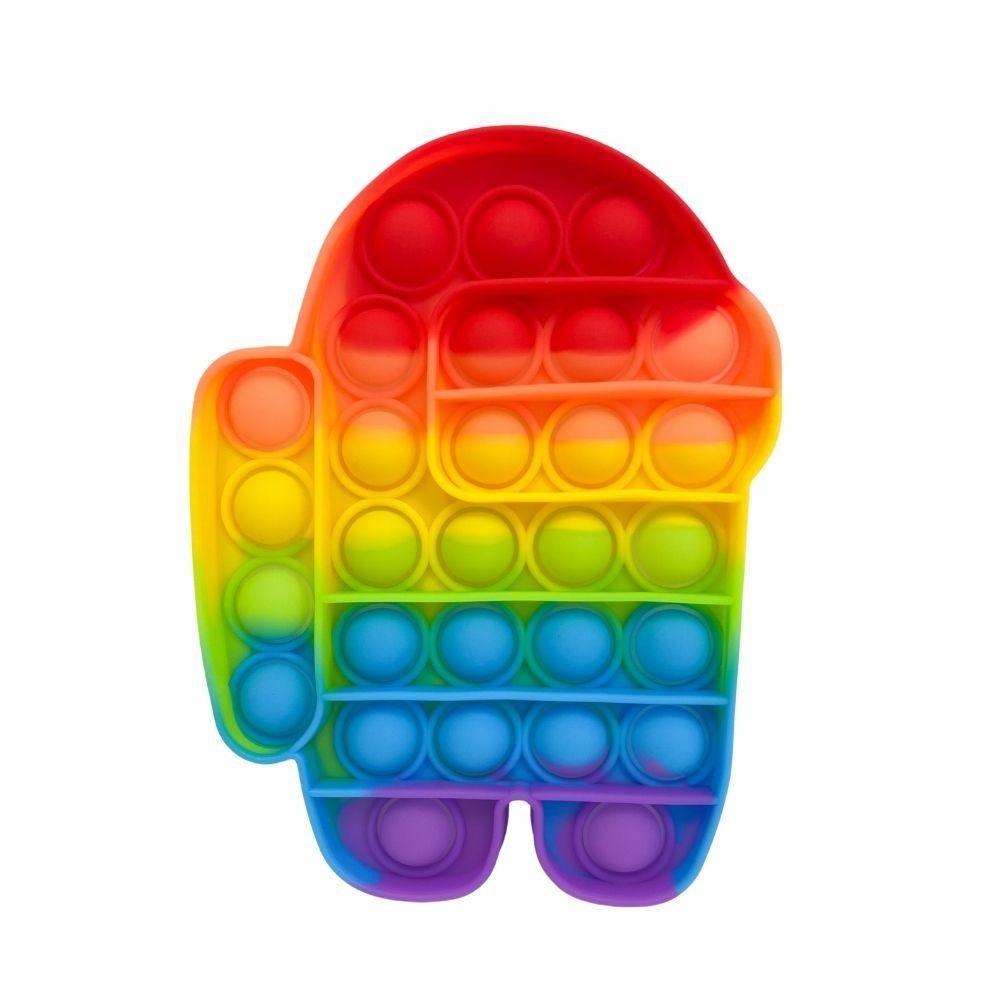 Push Bubble Pop It Rainbow Silicone Fidget Sensory Toy - Beauty Bar & Supply