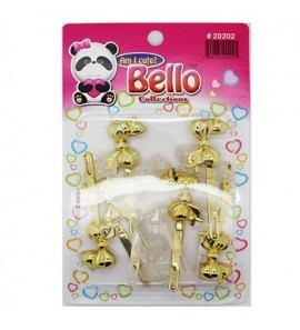 Bello Collections Hair Barrette-Gold Glitter 20202 - Beauty Bar & Supply