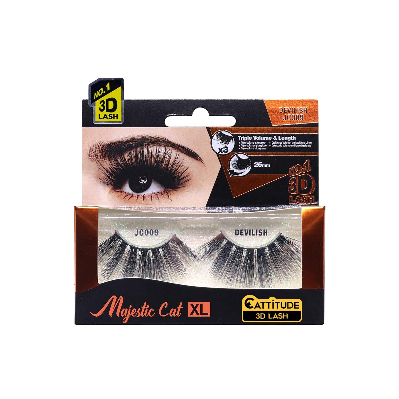 Ebin New York Majestic Cat 3D Eye Lashes-Devilish - Beauty Bar & Supply