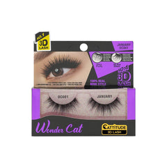Ebin New York Wonder Cat 3D Faux Mink Eye Lashes-January - Beauty Bar & Supply