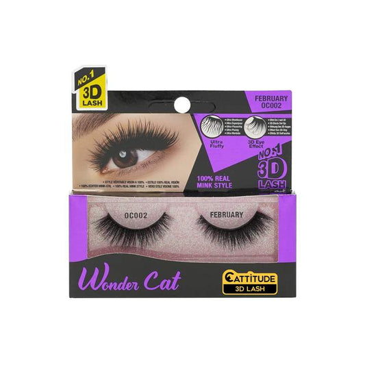 Ebin New York Wonder Cat 3D Faux Mink Eye Lashes-February - Beauty Bar & Supply
