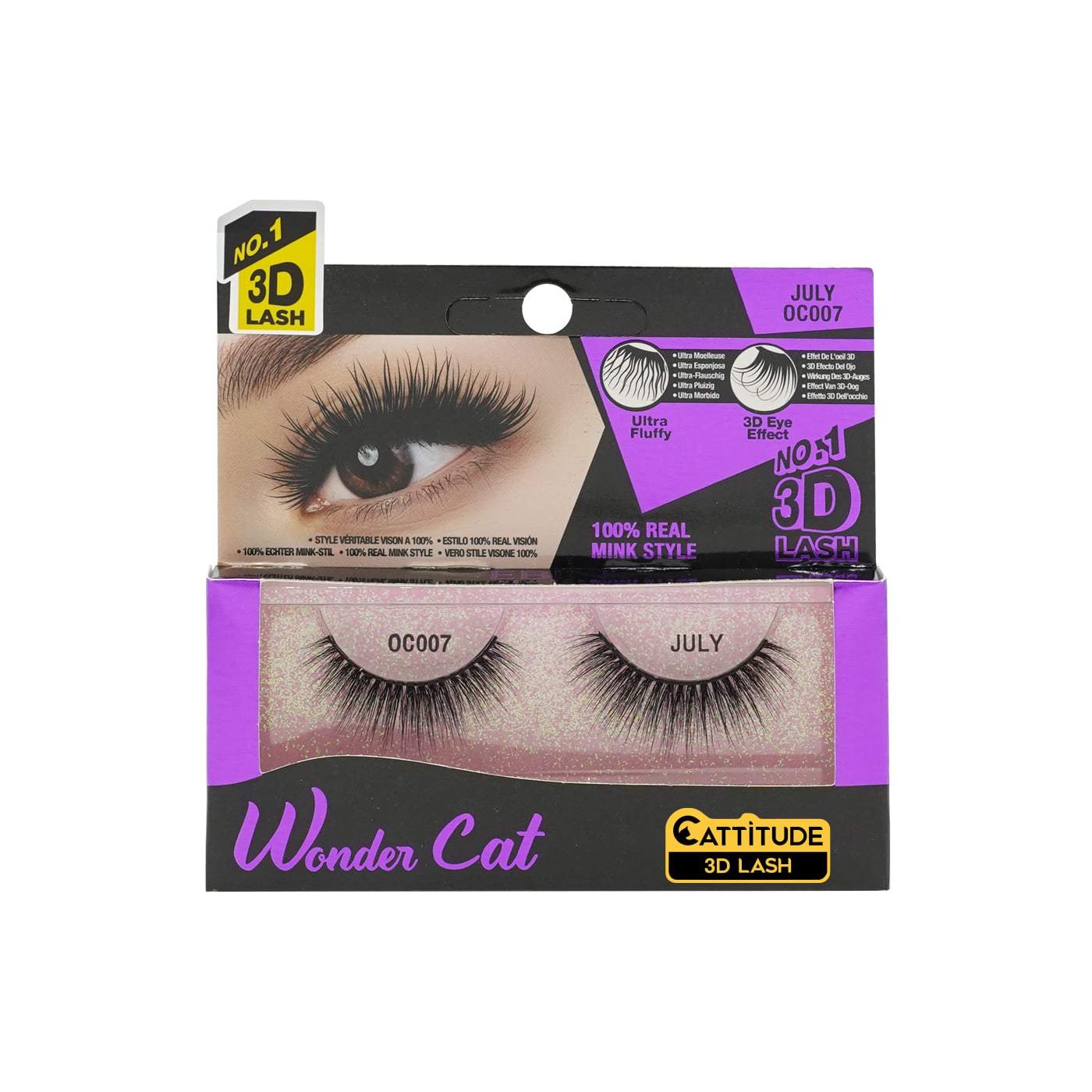 Ebin New York Wonder Cat 3D Faux Mink Eye Lashes-July - Beauty Bar & Supply