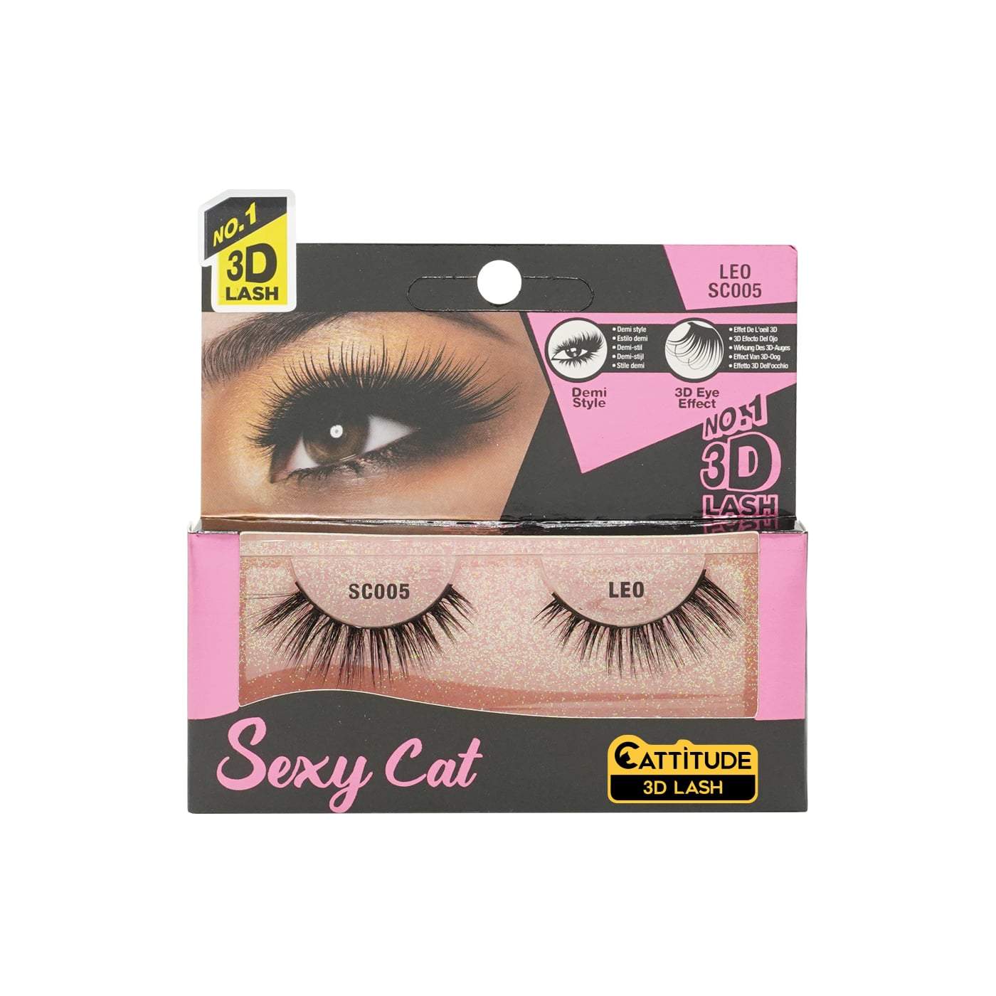 Ebin New York Sexy Cat 3D Eye Lashes-Leo - Beauty Bar & Supply