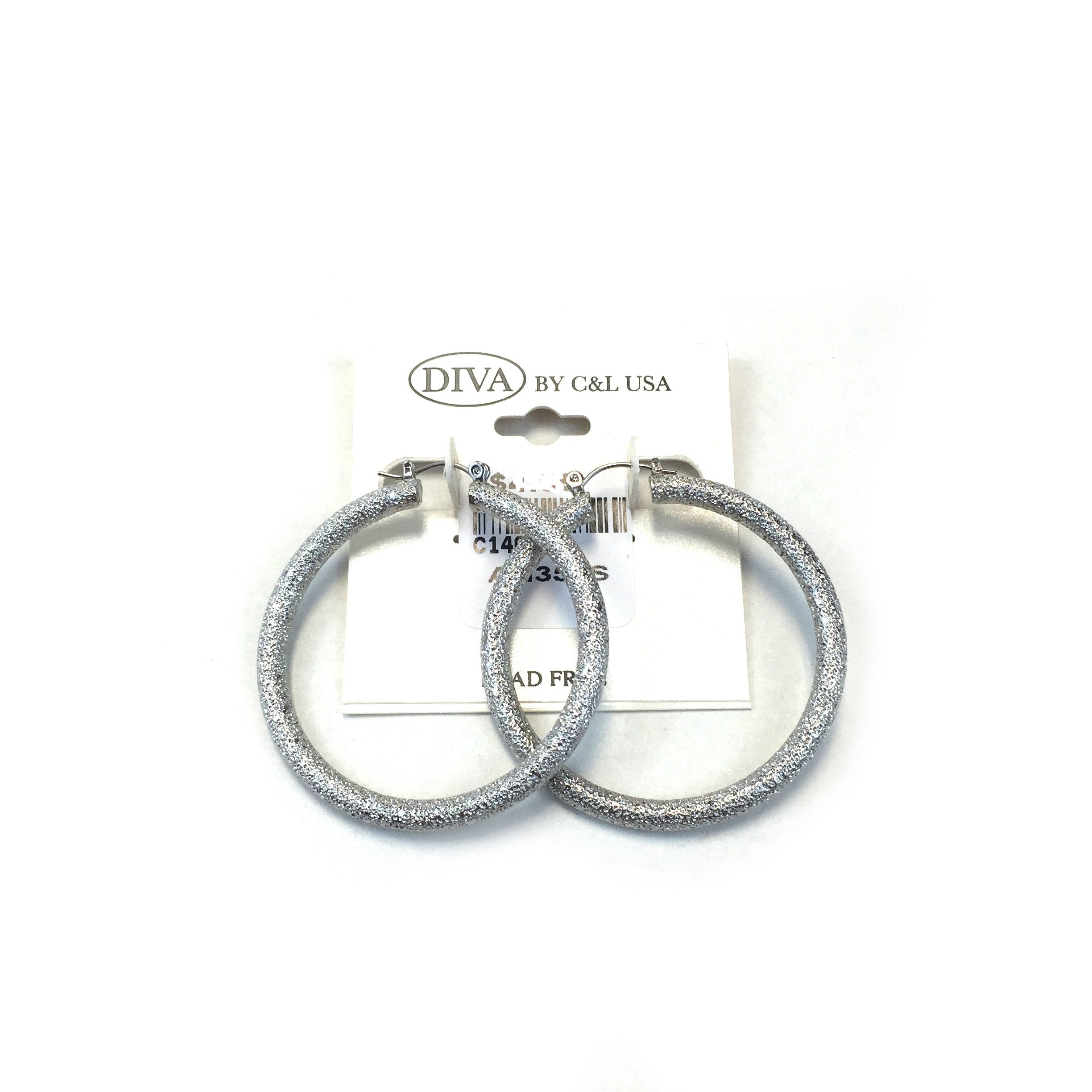 Diva Aluminum Hoop 50S Earring AH350S - Beauty Bar & Supply