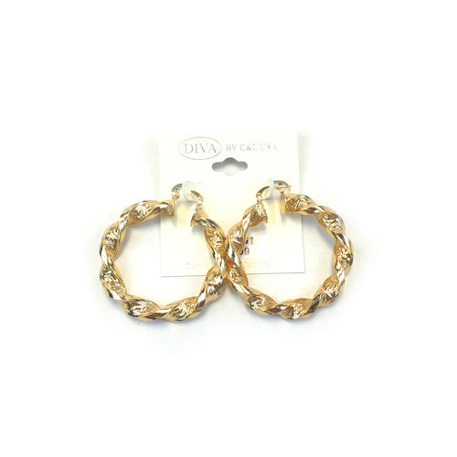 Spanish Brass Hoop Gold SBHG1 - Beauty Bar & Supply