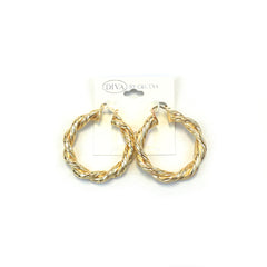 Diva Spanish Brass Hoop Earring Gold SBHG2 - Beauty Bar & Supply
