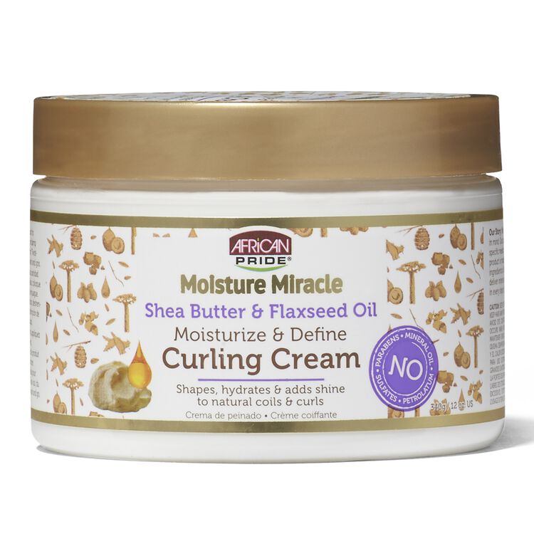 African Pride Moisture Miracle Shea Butter &amp; Flaxseed Oil Curling Cream - Beauty Bar & Supply