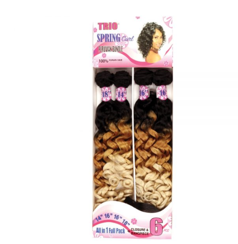 Trio Spring Curl Peruvian 6pcs Bundle 14"16"16"18" - Beauty Bar & Supply