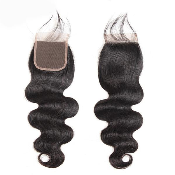 BBS Grade 10 Virgin Human Hair Body Wave Natural 4x4 Closure - Beauty Bar & Supply