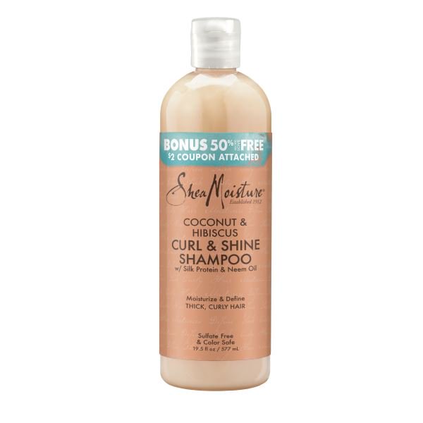 Shea Moisture Coconut & Hibiscus Curl & Shine Shampoo - Beauty Bar & Supply