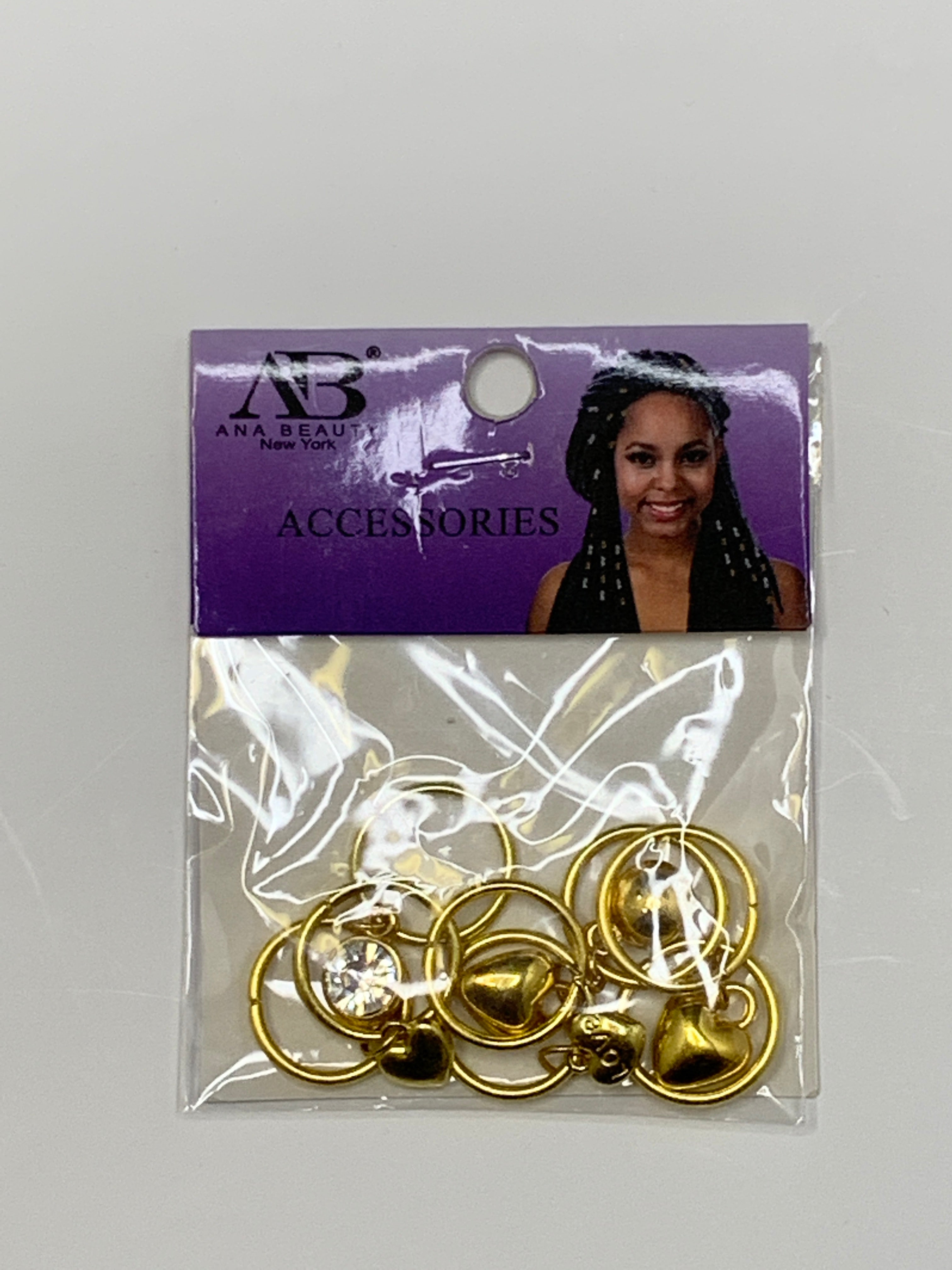 Ana Beauty Accessoris Gold Ring w/ heart &amp; Rhinestone - Beauty Bar & Supply