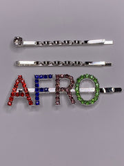 Magic Girl Collection Rhinestone Bobby Pin 3PCS-Afro(Assorted) - Beauty Bar & Supply