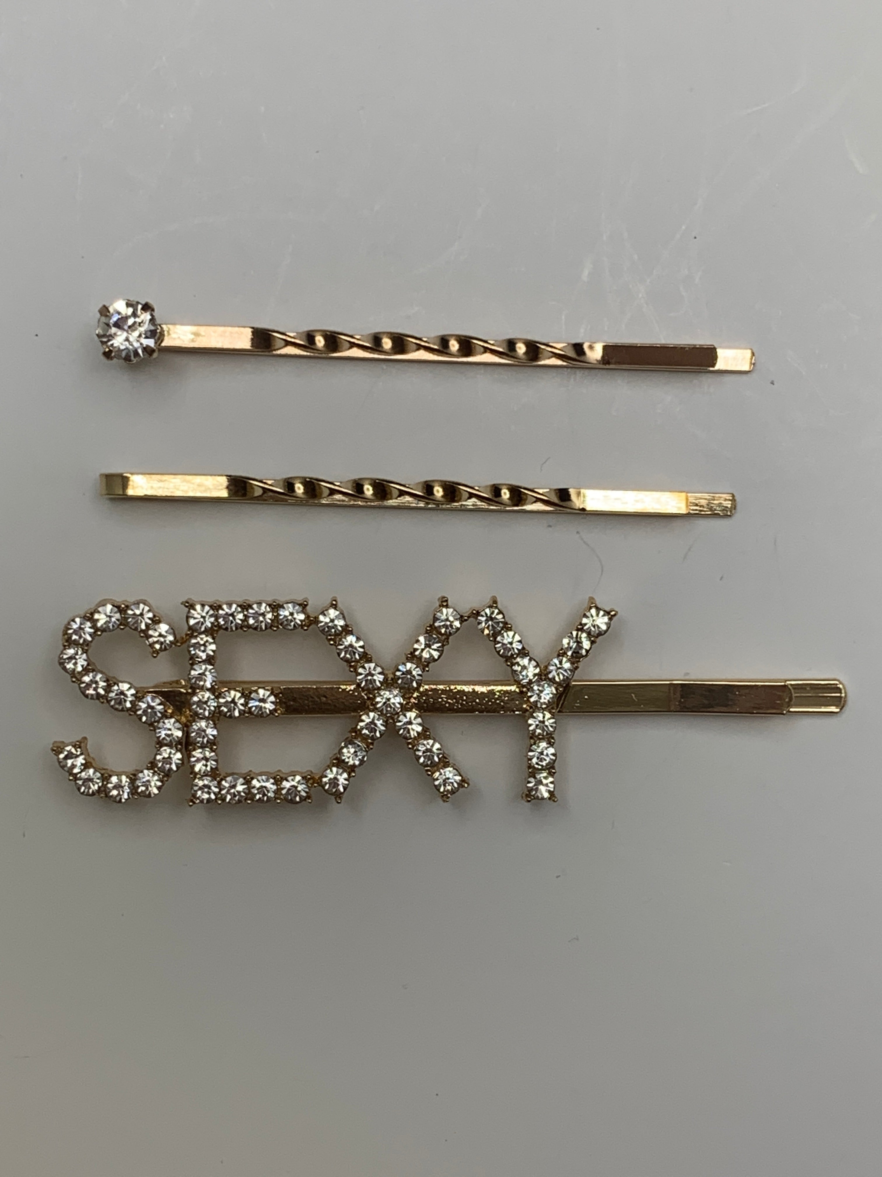 Magic Girl Collection Rhinestone Bobby Pin 3PCS-Sexy - Beauty Bar & Supply