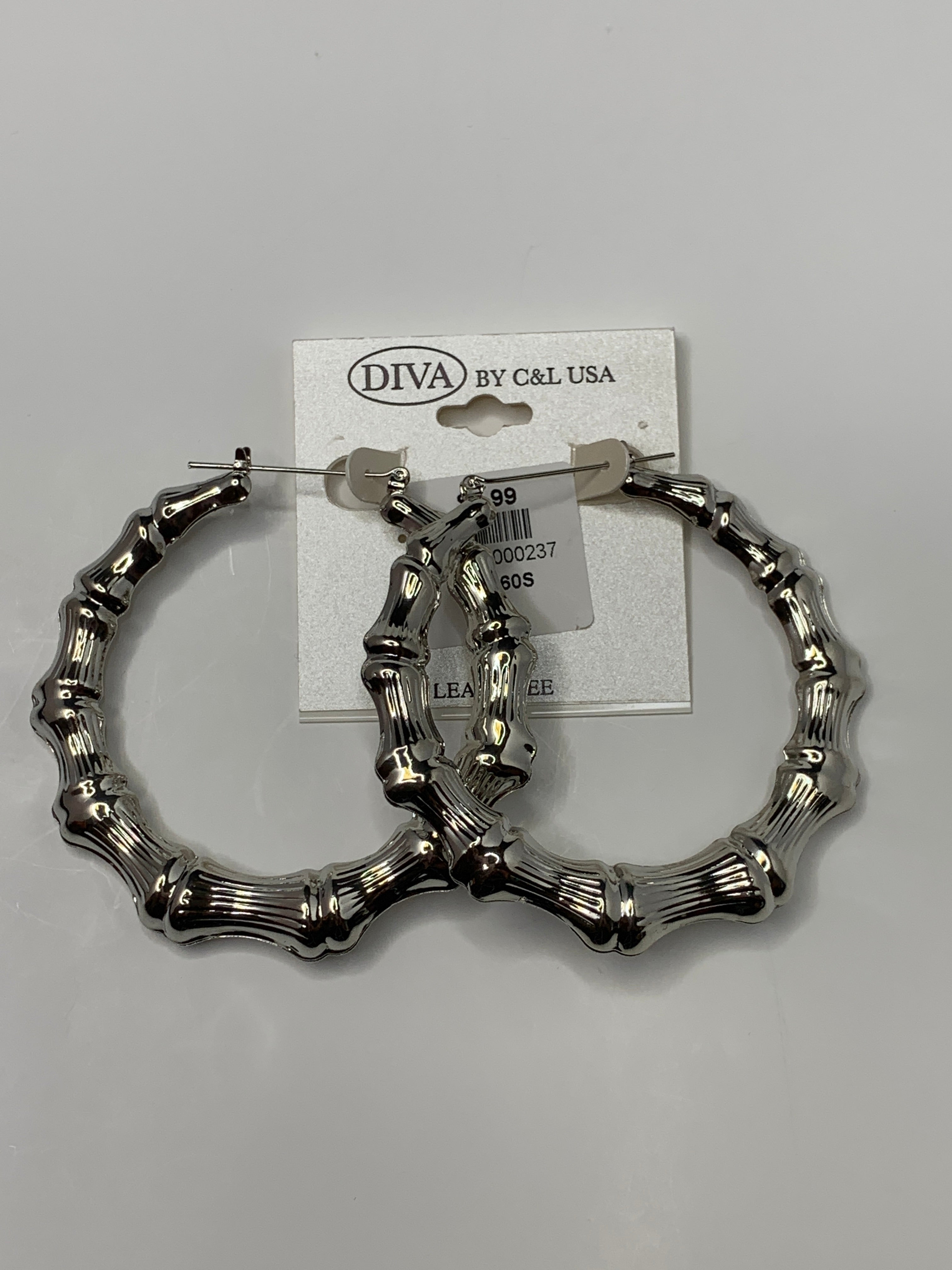 Round Bamboo 2" Silver HP160S - Beauty Bar & Supply