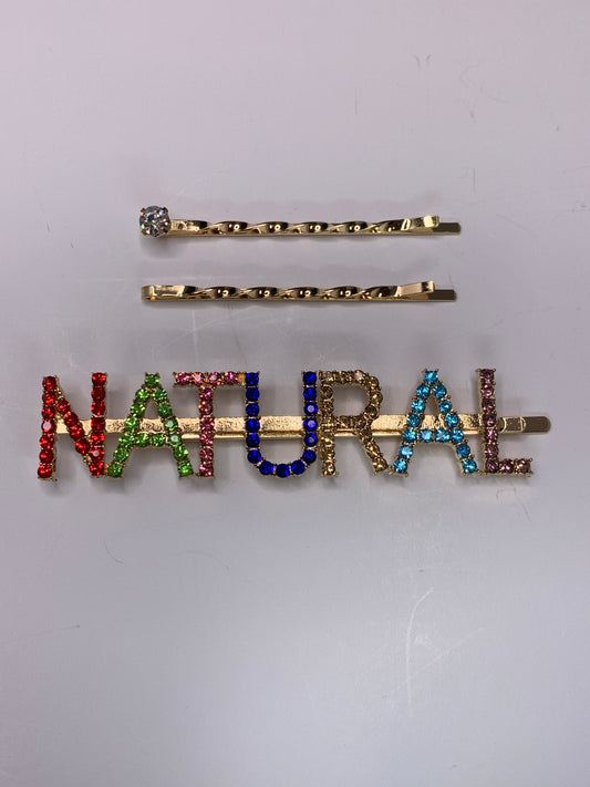 Magic Girl Collection Rhinestone Bobby Pin 3PCS-Natural(Assorted) - Beauty Bar & Supply