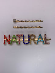 Magic Girl Collection Rhinestone Bobby Pin 3PCS-Natural(Assorted) - Beauty Bar & Supply