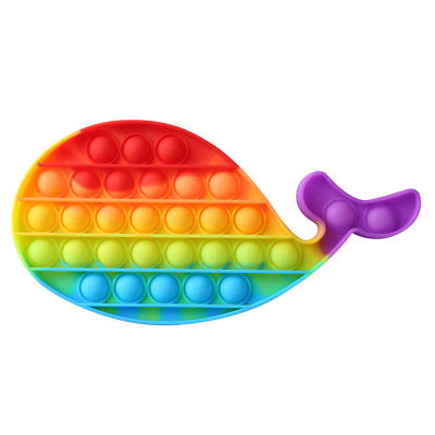 Push Bubble Pop It Rainbow Silicone Fidget Sensory Toy - Beauty Bar & Supply