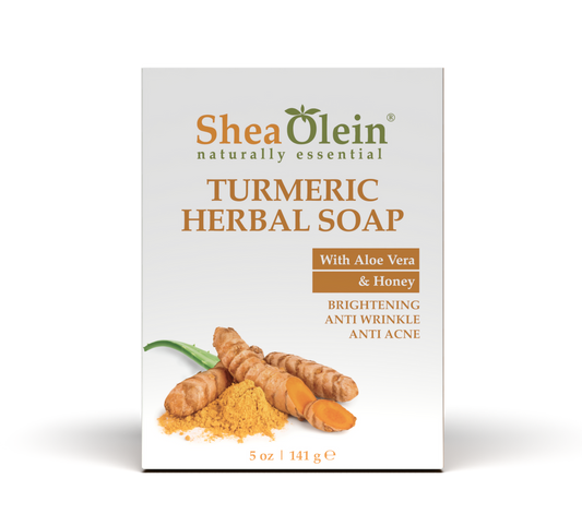 Shea Olein Turmeric Herbal Soap with Aloe Vera &amp;amp; Honey - Beauty Bar & Supply