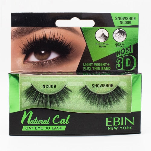 Ebin New York Natural Cat 3D Eye Lashes-Snowshoe - Beauty Bar & Supply