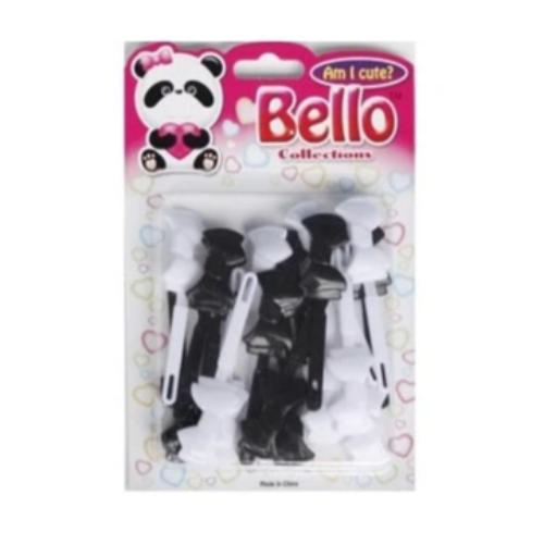 Bello Collections Hair Barrette-Black &amp; White 28204 - Beauty Bar & Supply