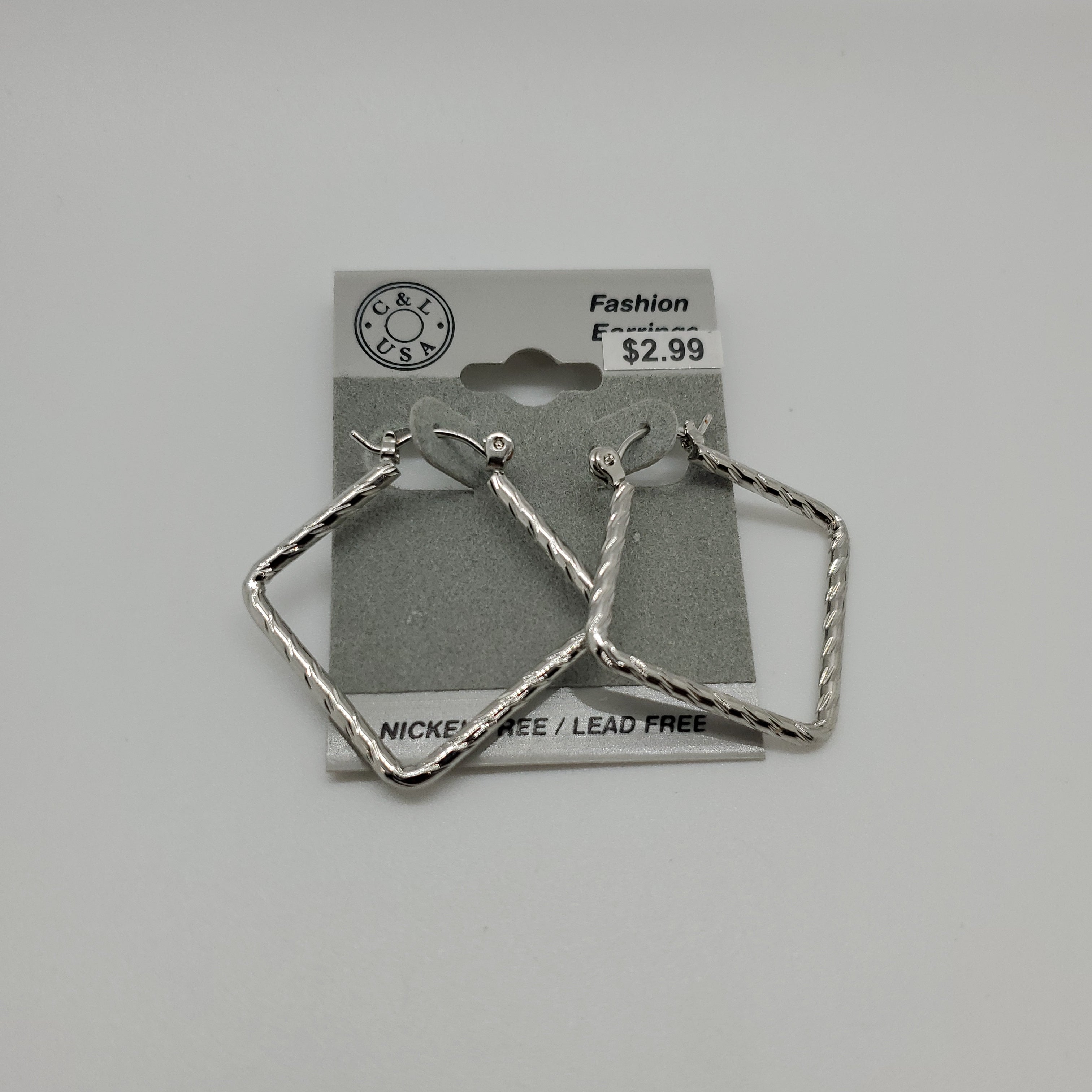 Silver Plated Pincatch Hoop Earrings NPK420 - Beauty Bar & Supply
