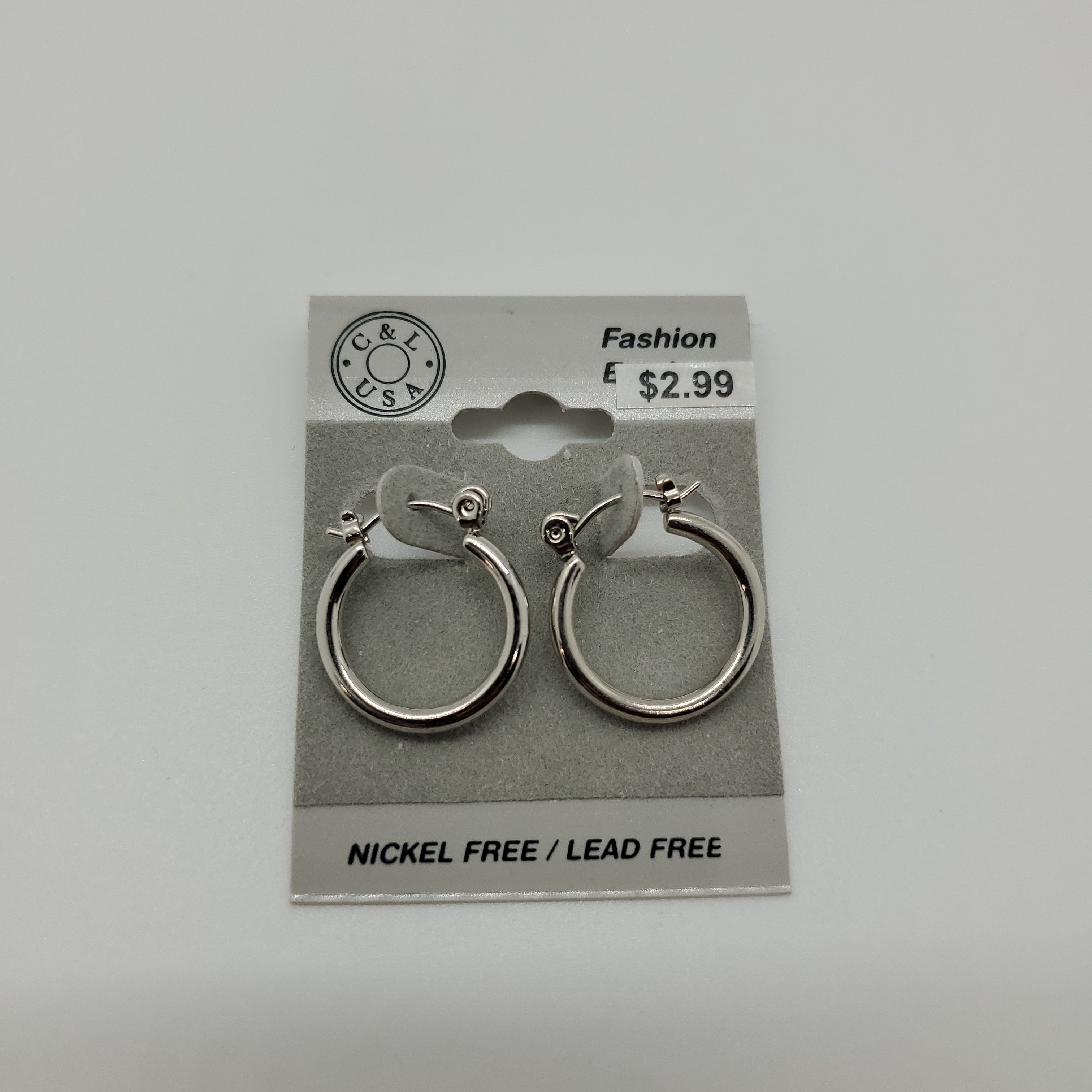 Silver Plated Pincatch Hoop Earrings NPK403 - Beauty Bar & Supply