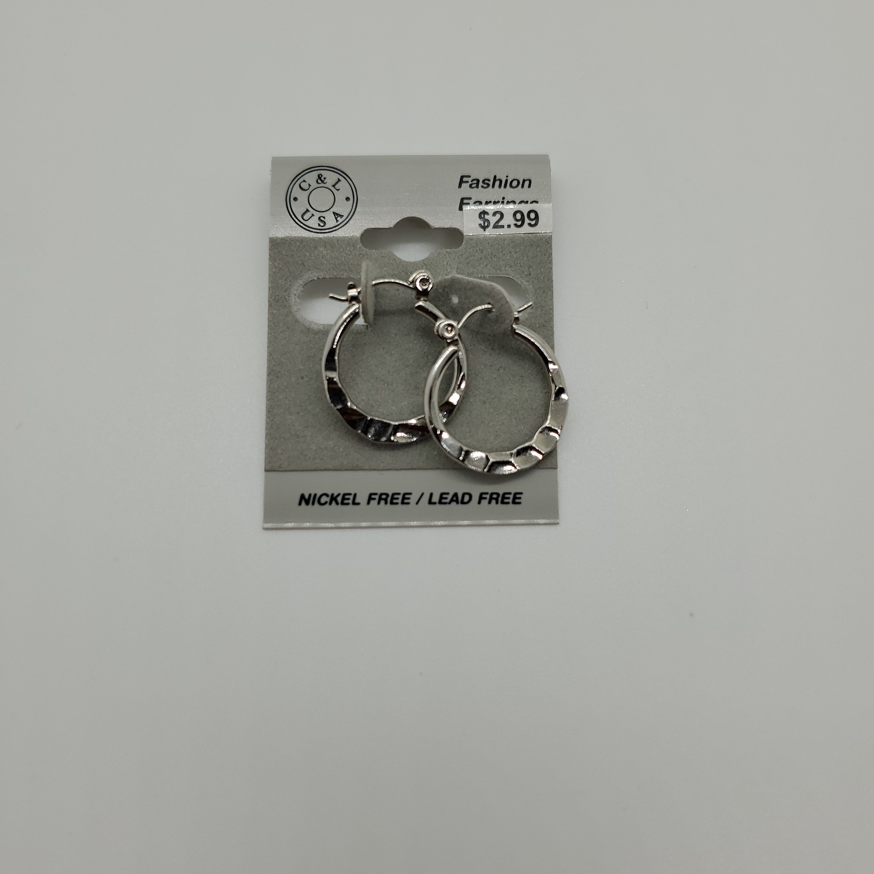 Silver Plated Pincatch Hoop Earrings NPK410 - Beauty Bar & Supply