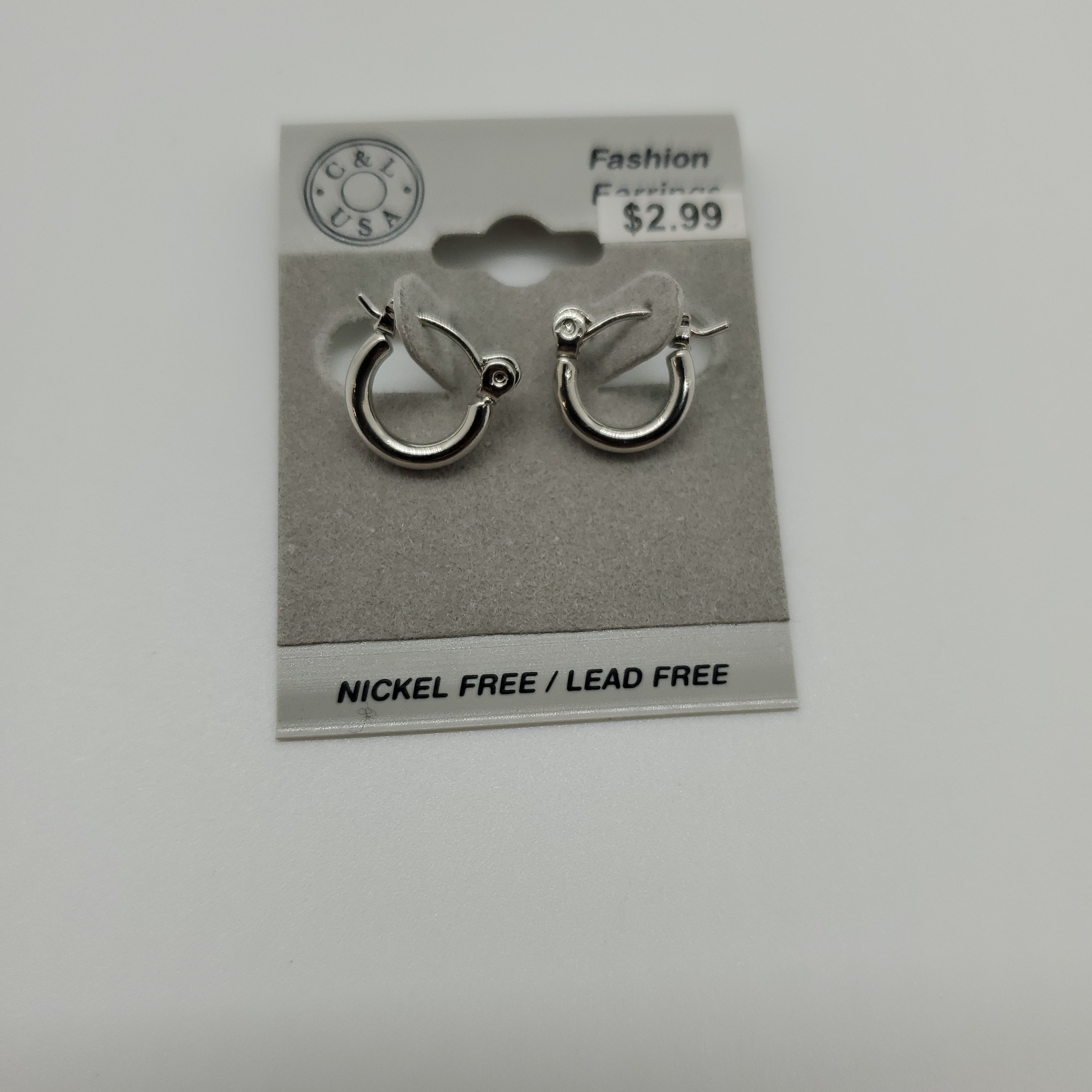 Silver Plated Pincatch Hoop Earrings NPK401 - Beauty Bar & Supply