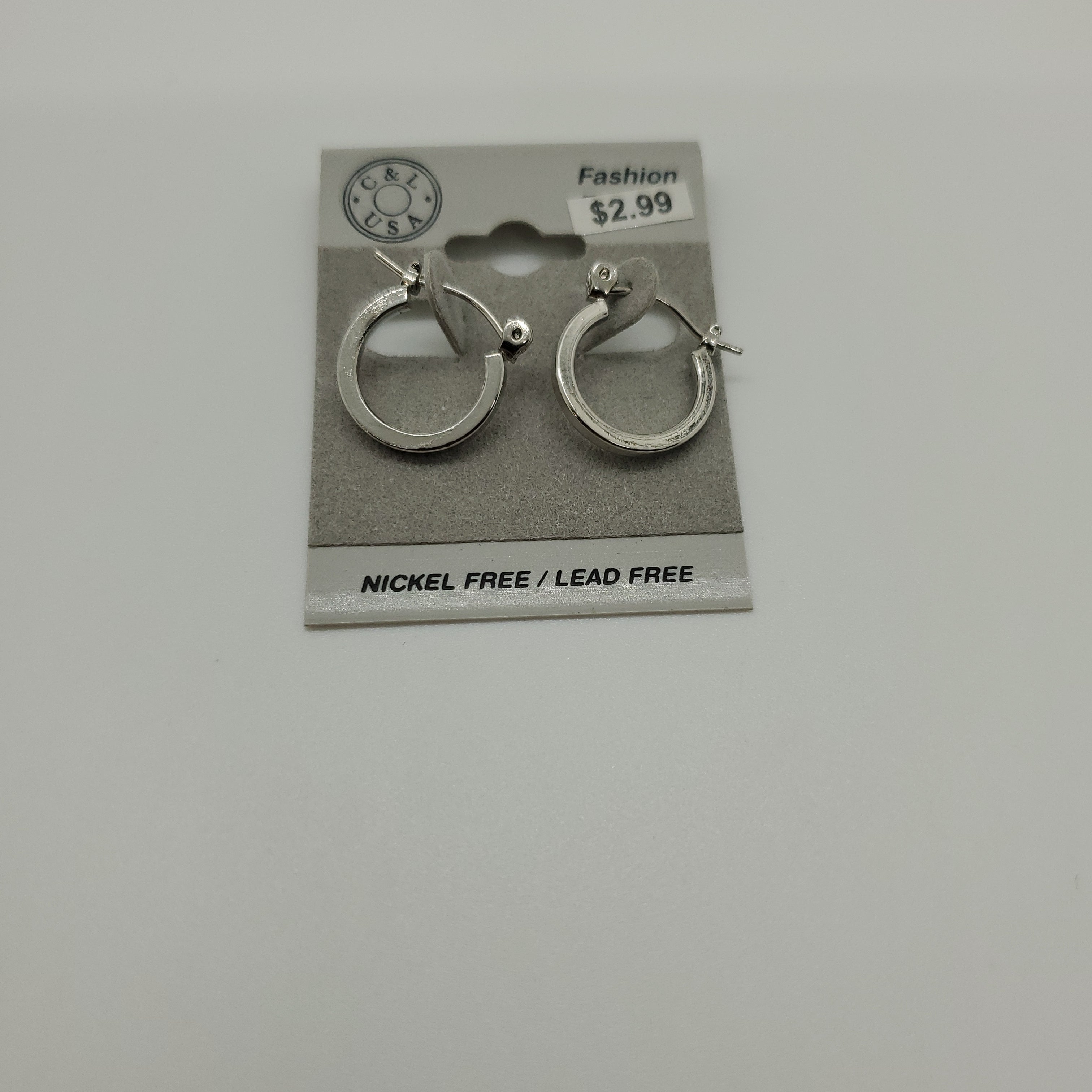 Silver Plated Pincatch Hoop Earrings NPK405 - Beauty Bar & Supply