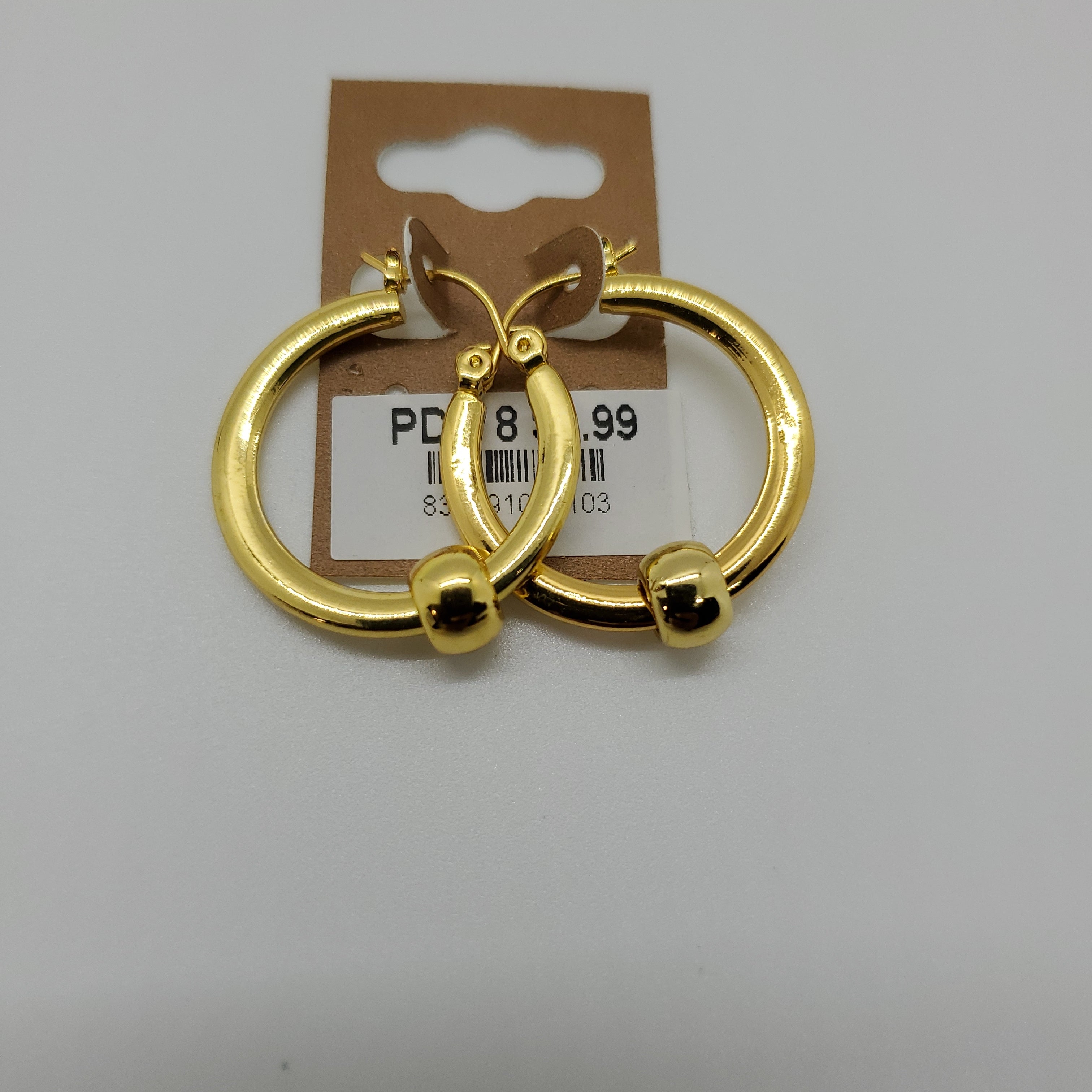 Diva KT.G.F. Pincatch Hoop Earrings PDG8 - Beauty Bar & Supply