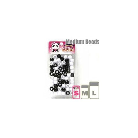 Bello Collection Hair Beads-Black/White #38716 - Beauty Bar & Supply