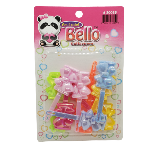Bello Collection Hair Barrette-Assorted Pastel #20089 - Beauty Bar & Supply